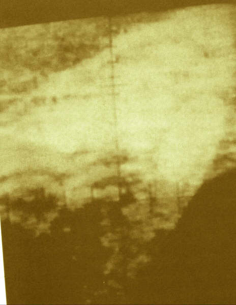 Sonar image of Lancastria's bow