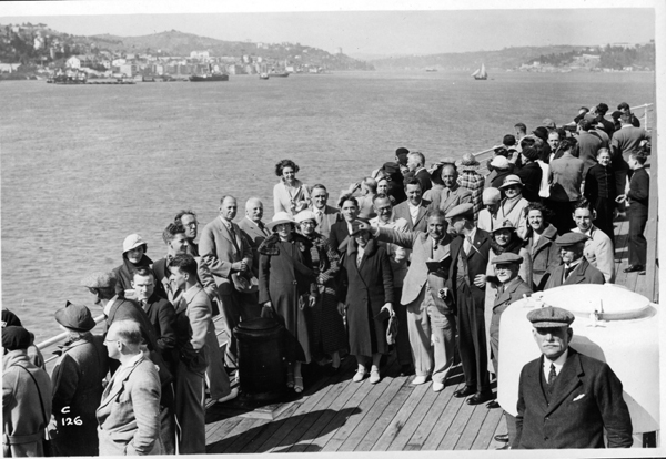 passengers on foredeck lancastria 1936308